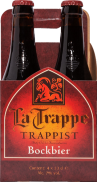 La Trappe Bockbier 4pack met flesjes van 33cl La Trappe Bockbier 4pack met flesjes van 33cl